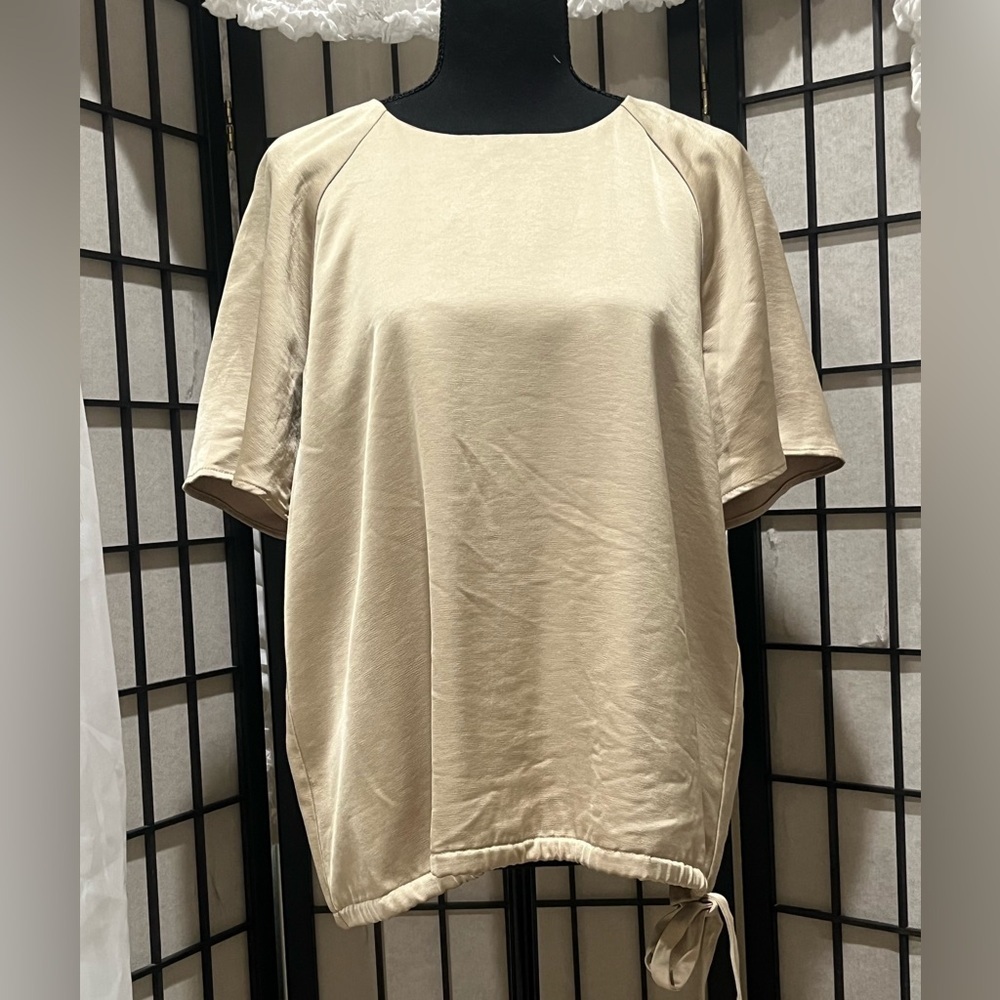 Banana Republic Classic SILVER CREAM V BACK TOP WOMEN SIZE M